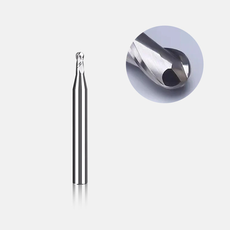 Two Flute Ball Nose Bit for Metal - 1/8″ Shank